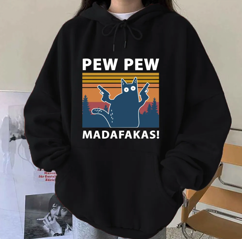 Pew-Pew cat Hoodie uni