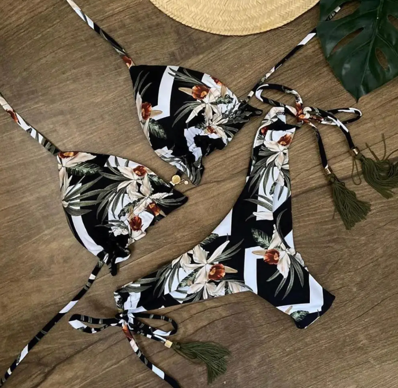 Abstract 2023 Bikini - Black/white